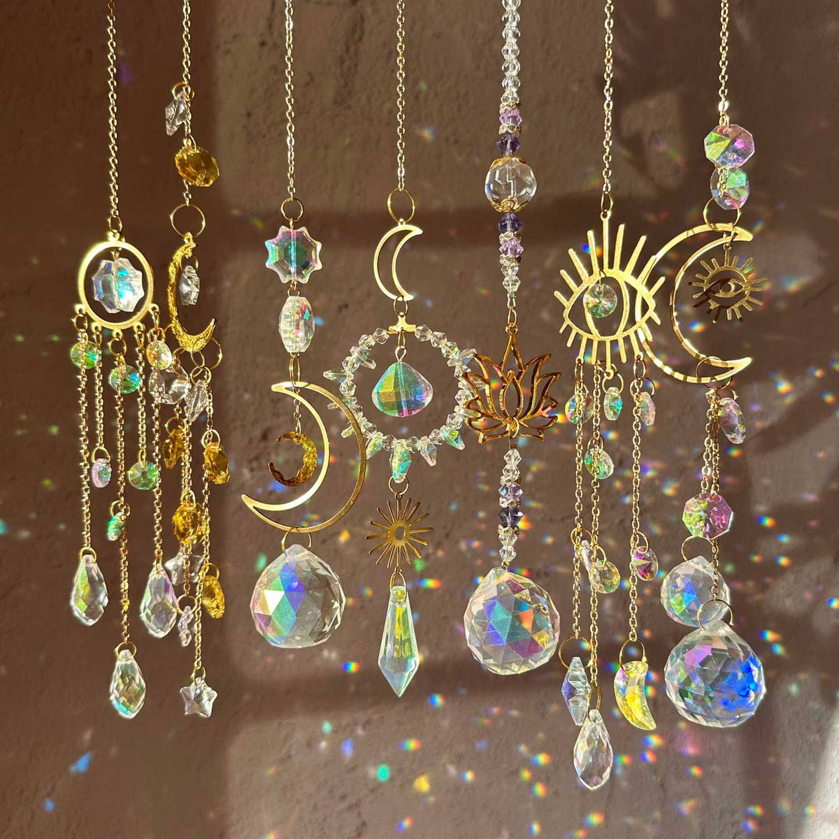 Fairy Lights Suncatcher – Whimsical Rainbow Prism Decor by LilAryenne | Jewelry & Suncatchers (Import Fees Covered)