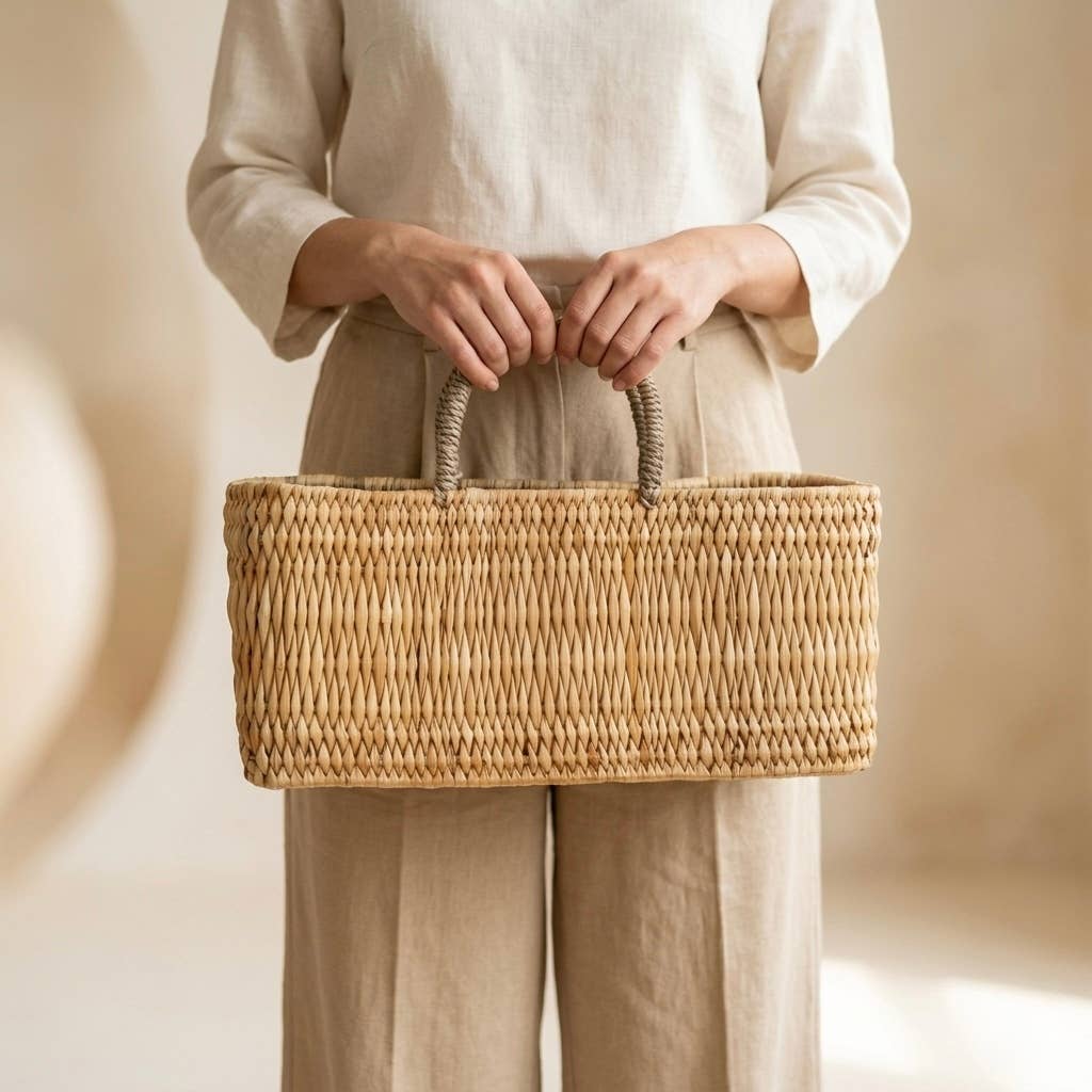 Handwoven Reed Storage Baskets Set by HandmadeBestSeller