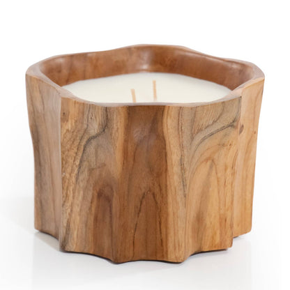 Petite Teak Organic Bowl Candle by Andaluca — view 8