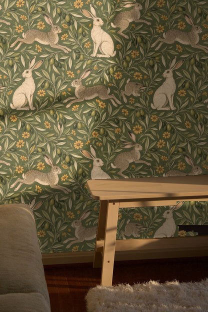 Olive branches with clustered green and black olives in wallpaper.