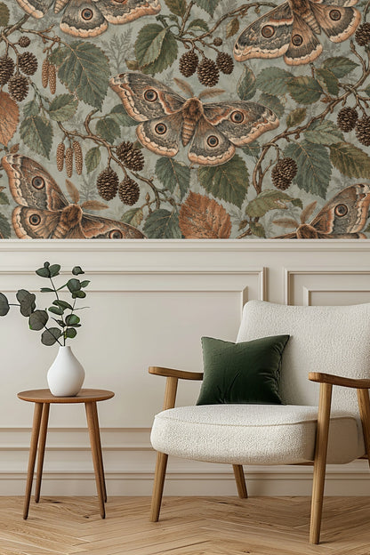 Faint silhouette of additional foliage in the background creating depth in the wallpaper.