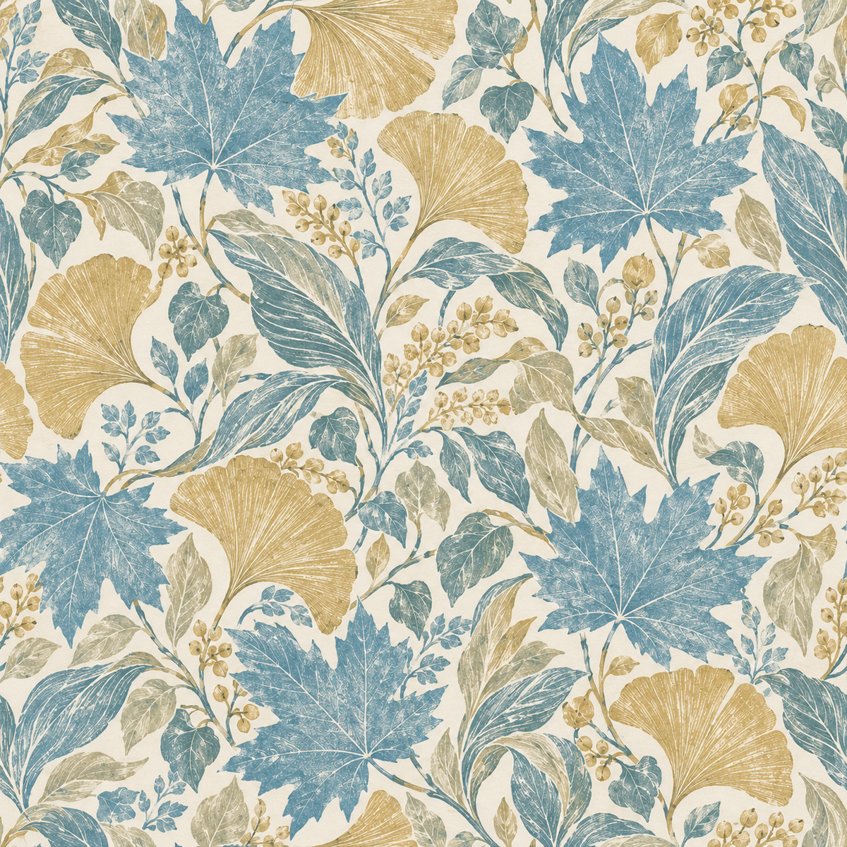 Soft natural light illuminating the wallpaper pattern
