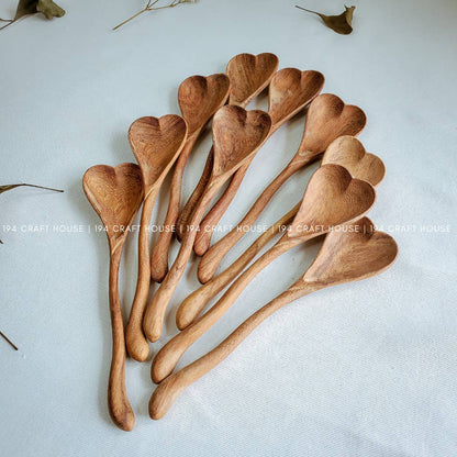 Wiggly Heart-Shaped Wooden Spoon - Home Decor and Gifts by 194 Craft House