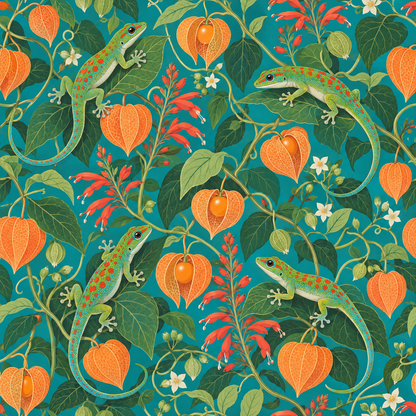 Full wall length wallpaper showcasing its naturalistic aesthetic in a residential interior