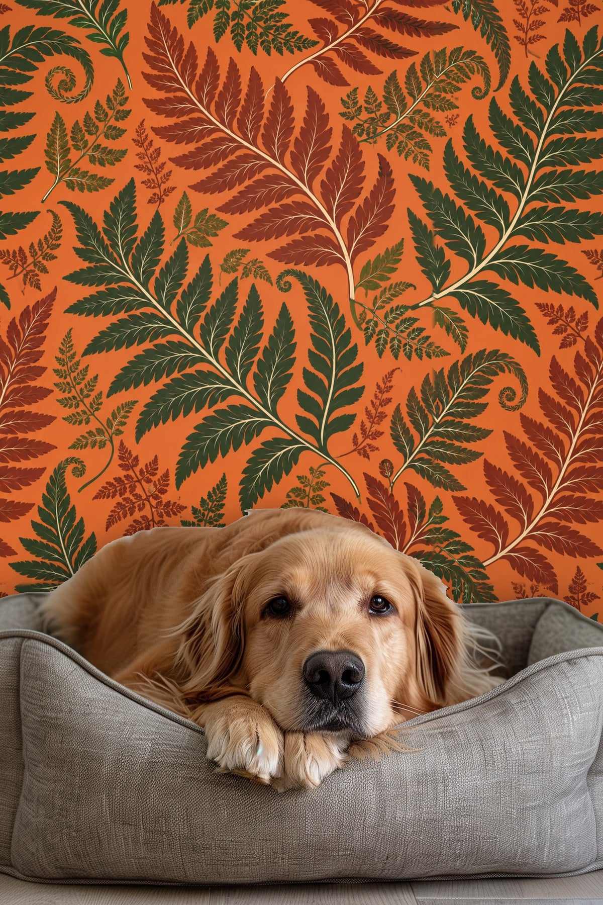 Fern leaf edges showing fine detail and layering in Persimmon Fern