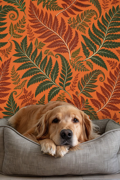 Fern leaf edges showing fine detail and layering in Persimmon Fern