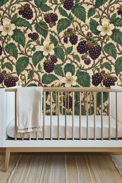 Bramble Lantern Weave wallpaper shown in an interior setting