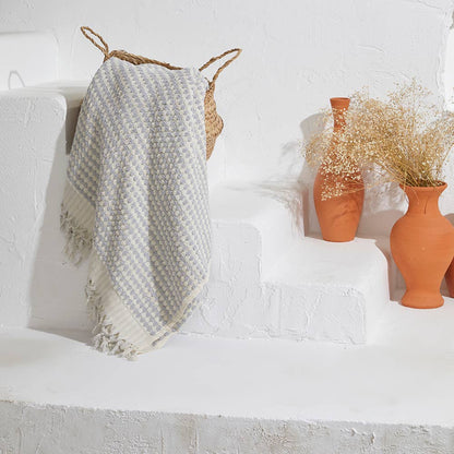 Pompom Bubble Handloom Bath Turkish Towels Farmhouse Decor by Kikoya — view 28
