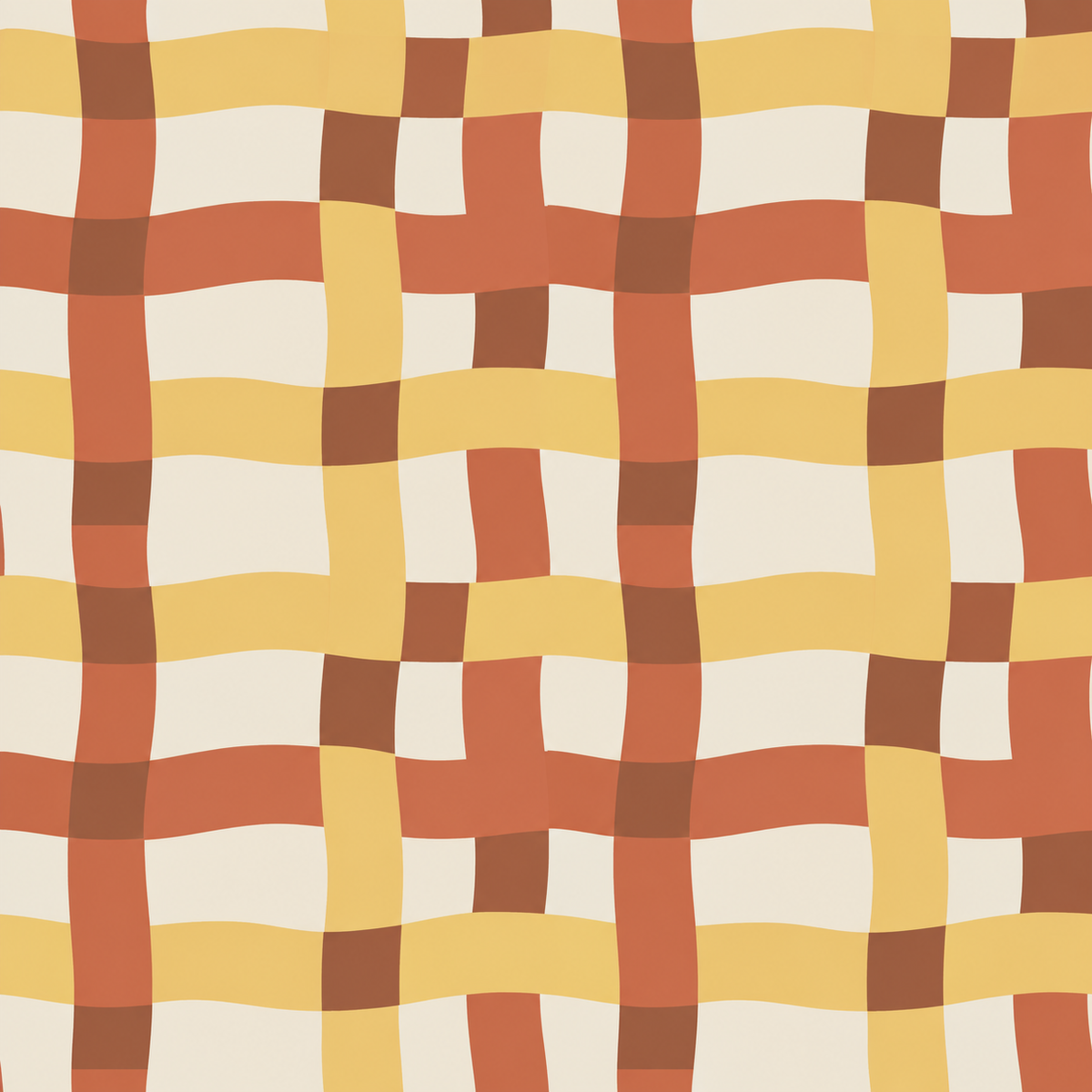 Tangier Plaid wallpaper shown in an interior setting