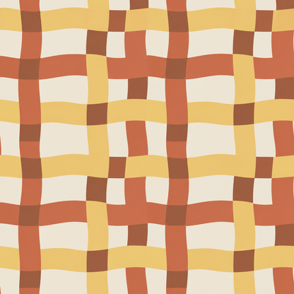 Tangier Plaid wallpaper shown in an interior setting