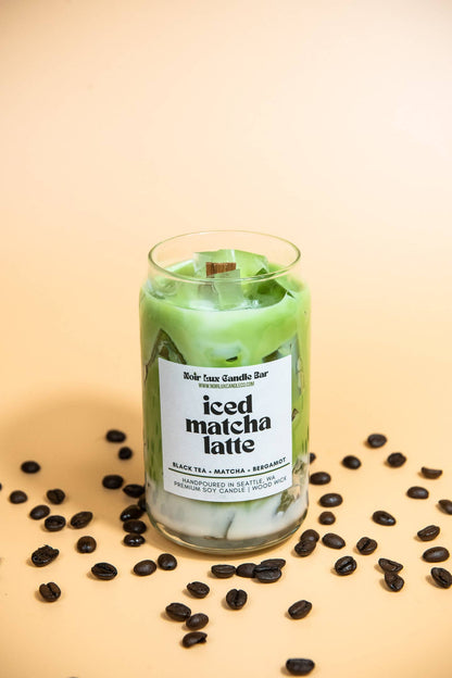 Iced Matcha Latte Coffee Candle by Noir Lux Candle Co — view 2