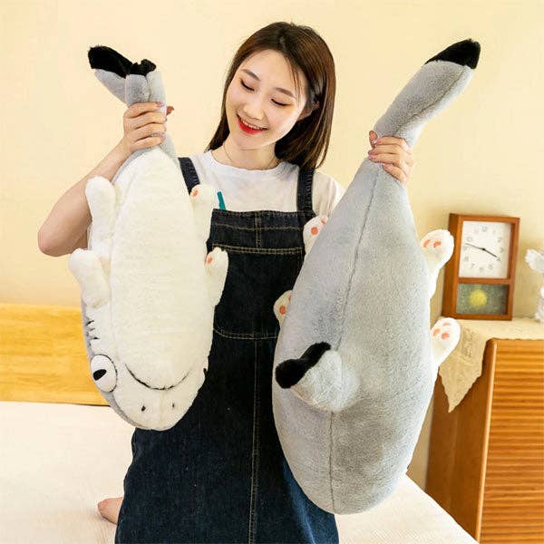 Extra Long Animal Plush Toy 4.5ft Body Pillow - Shark Kitten by Showcase — view 11