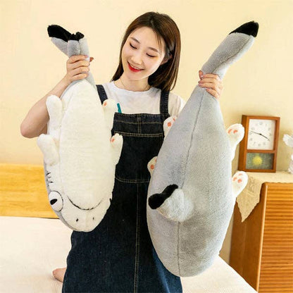 Extra Long Animal Plush Toy 4.5ft Body Pillow - Shark Kitten by Showcase — view 11