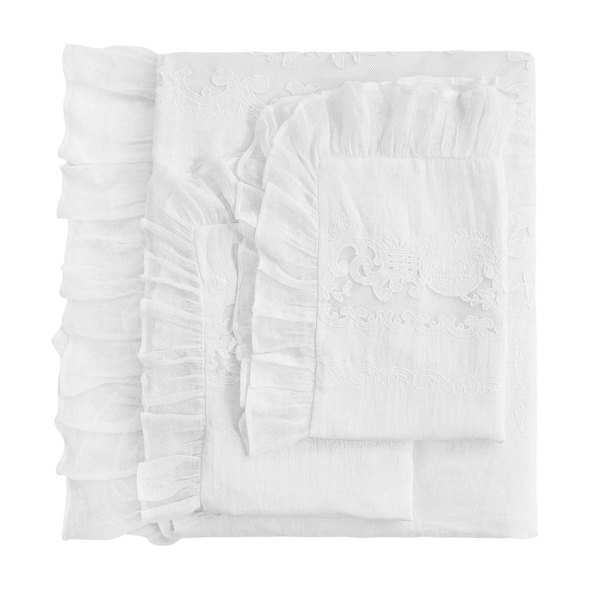 Tabitha Linen Duvet Cover Set by Mélange Home — view 11