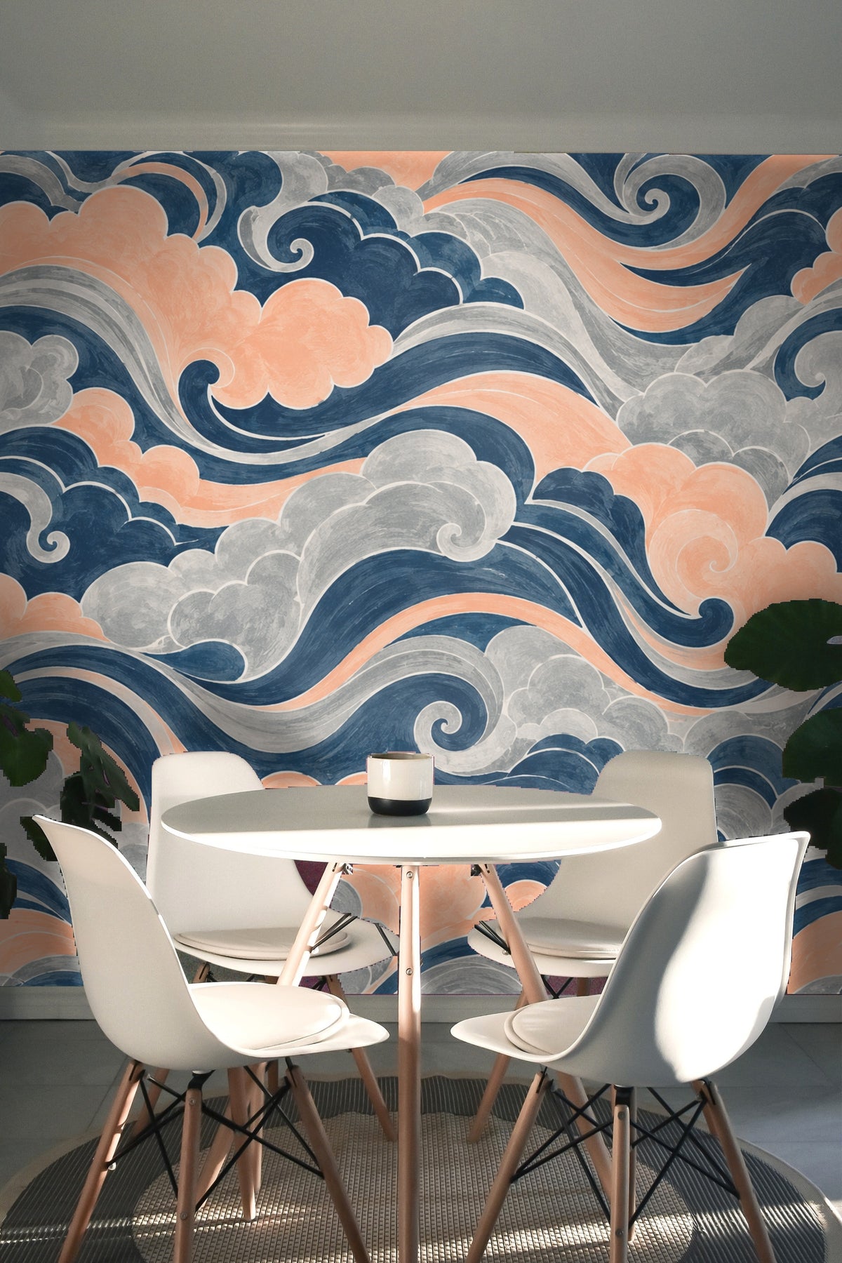 Textural brushwork visible in cloud motifs