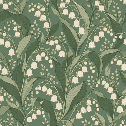 Wallpaper installed in a calm, nature-inspired residential interior