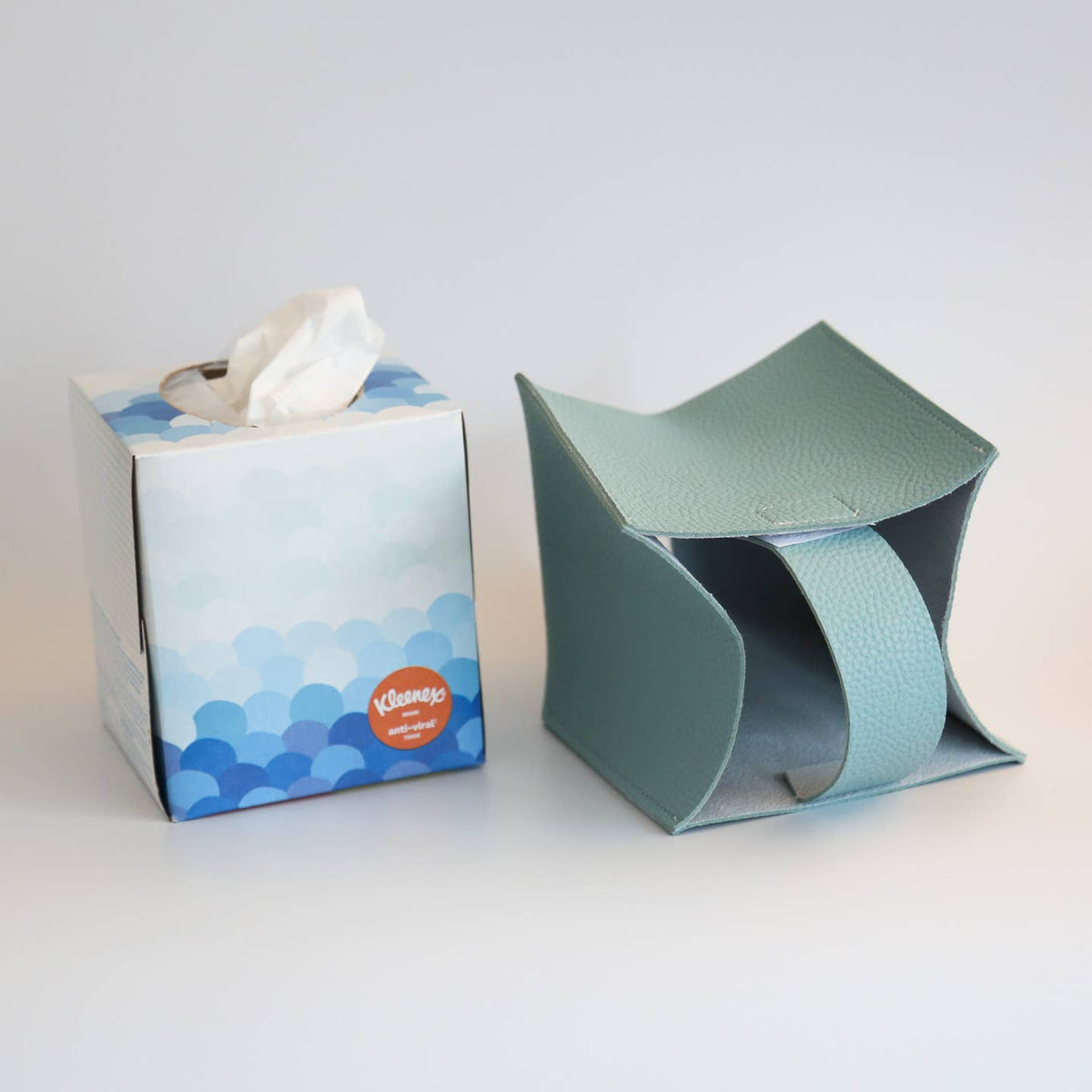 Vegan Leather Tissue Box Cover - Square by Zora Botanica — view 9
