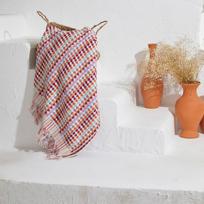 Pompom Bubble Handloom Bath Turkish Towels Farmhouse Decor by Kikoya — view 32