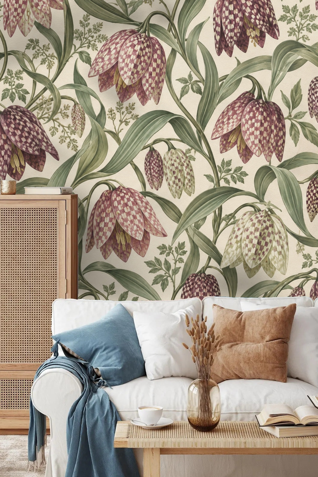 Checkerboard petal detail capturing botanical accuracy and artistry