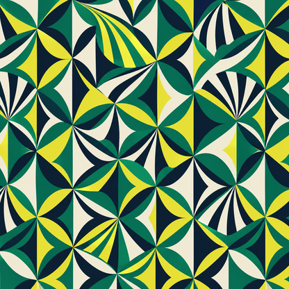 Folded Fan Mosaic wallpaper shown in an interior setting