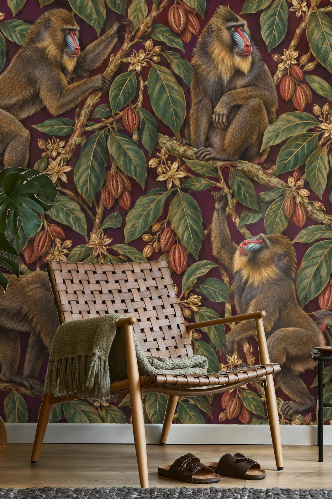 Setup focusing on chocolate-brown and green color palette