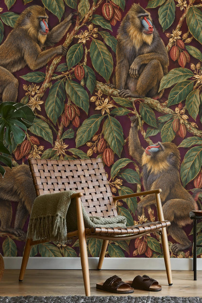 Setup focusing on chocolate-brown and green color palette