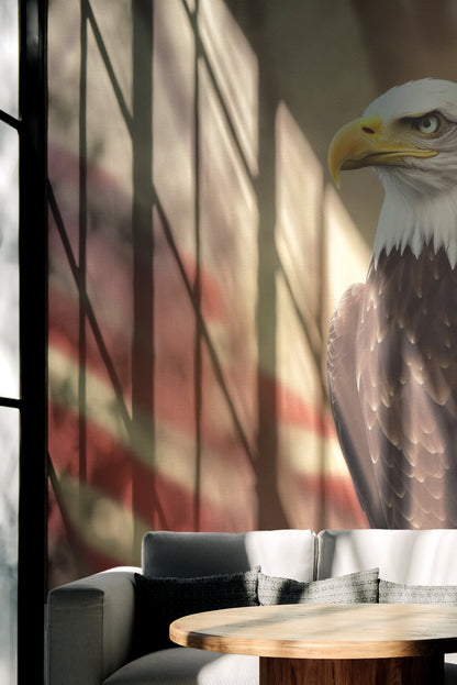 Eagle's Patriotic Gaze