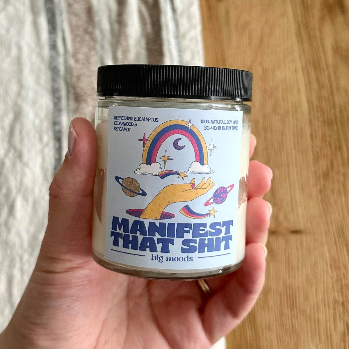 "Manifest That Shit" - 5oz Soy Candle by Big Moods — view 2