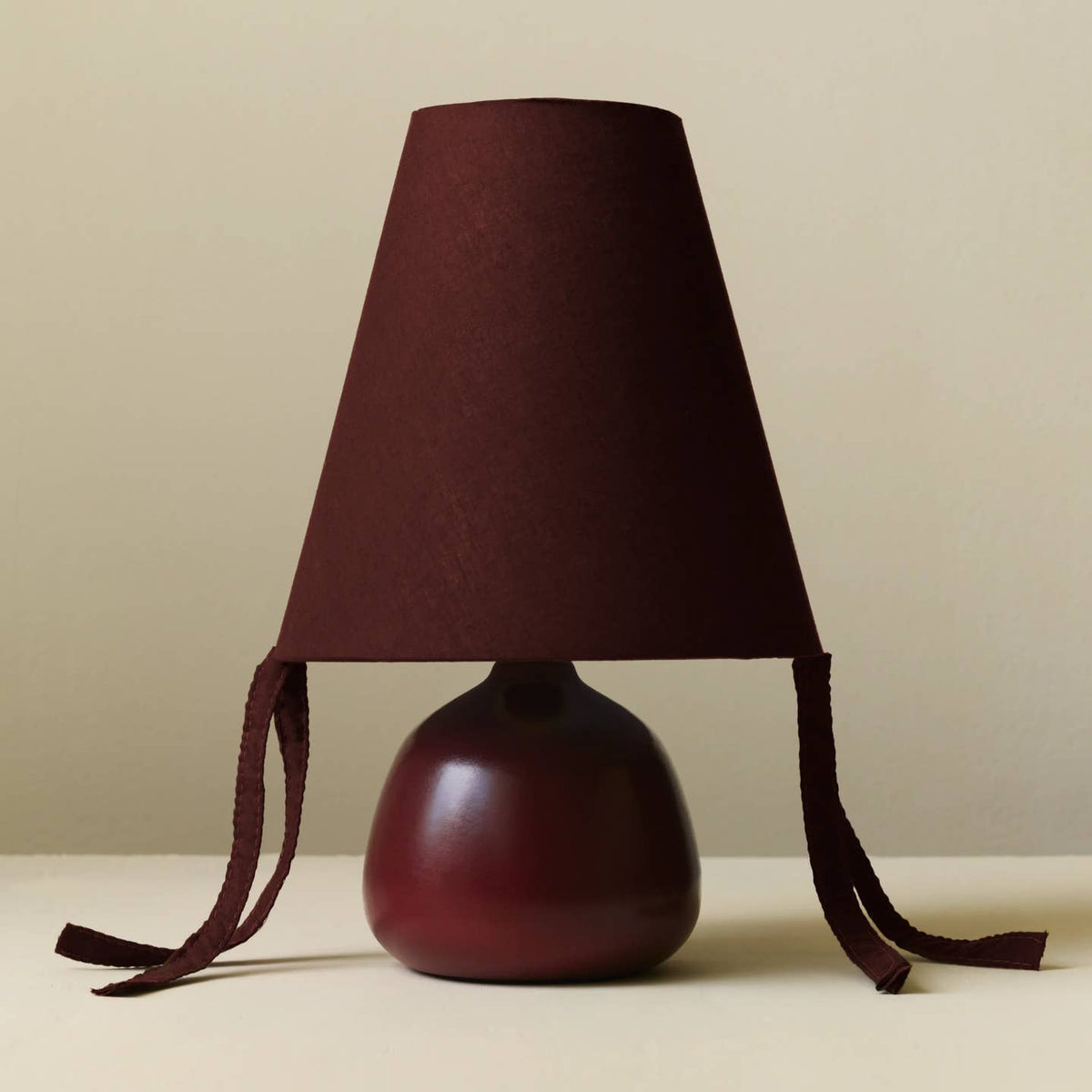 Appenzell Petite Red Burgundy Bows Table Lamp by Morel USA