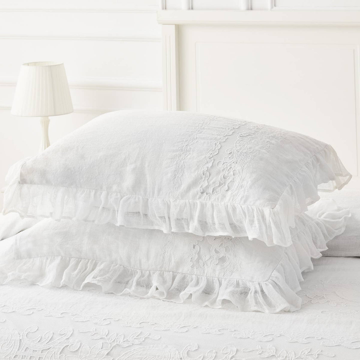 Tabitha Linen Duvet Cover Set by Mélange Home — view 14