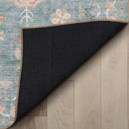 Delhi Vintage Medallion Diamond Pattern Rug – Easy Clean, Stylish Elegant Design