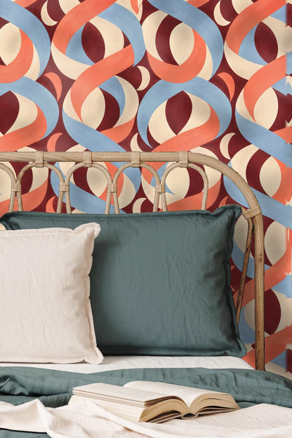 Möbius Rhythm wallpaper shown in an interior setting
