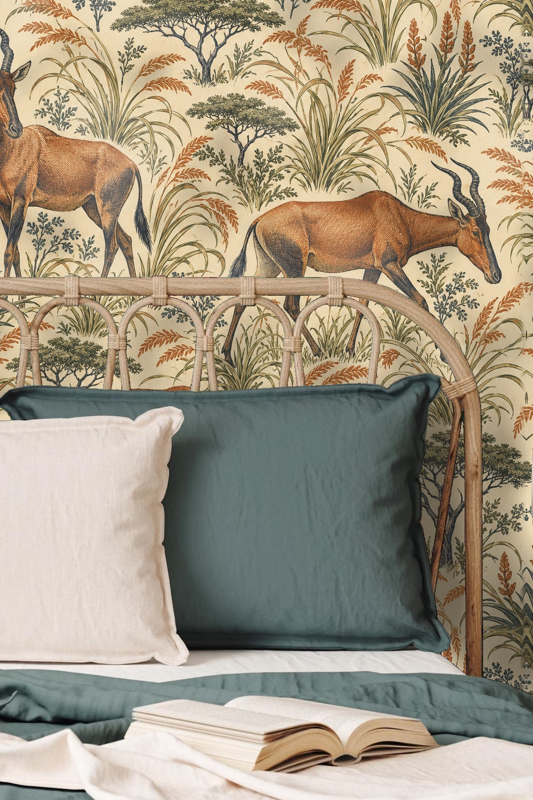 Harbteest wallpaper in natural light showcasing subtle texture and line shading