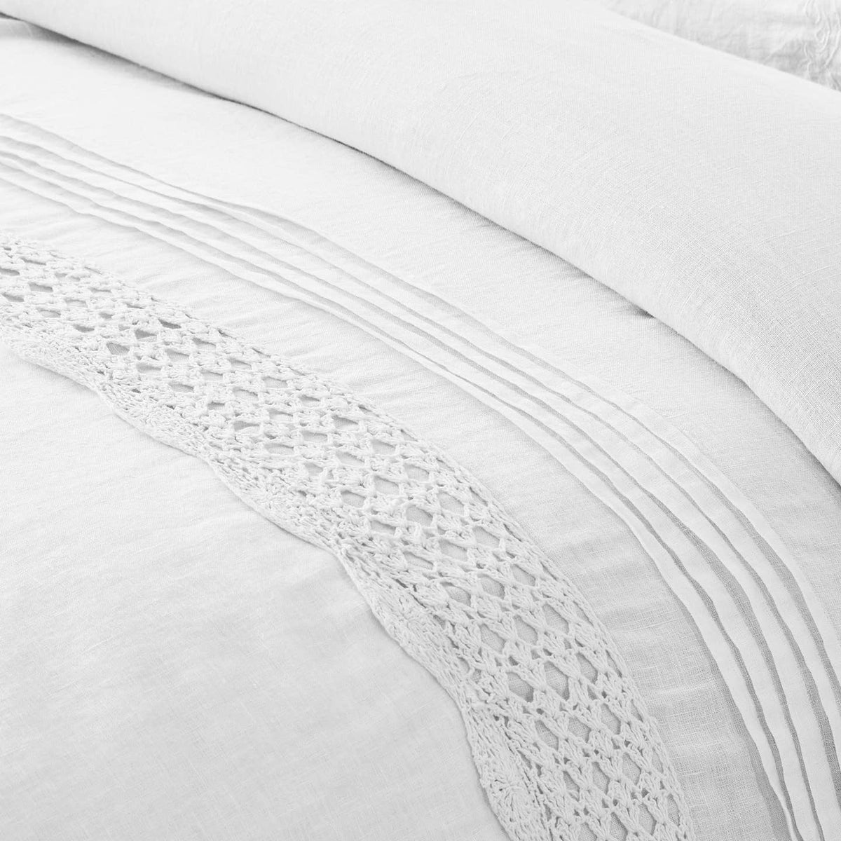 Tabitha Linen Duvet Cover Set by Mélange Home — view 6
