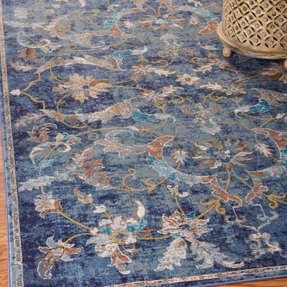 Gabriella Blue Floral Blue / Multi Area Rug