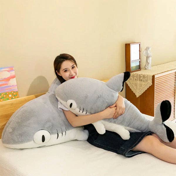 Extra Long Animal Plush Toy 4.5ft Body Pillow - Shark Kitten by Showcase — view 4