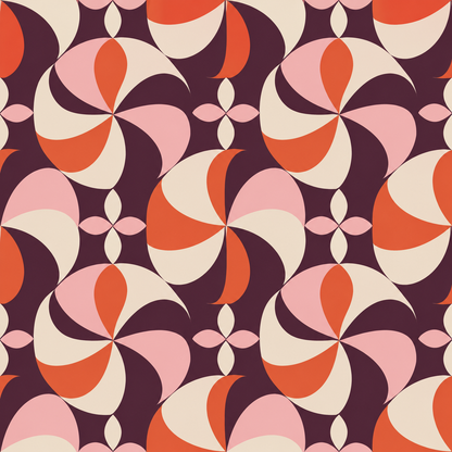 Artistic shot emphasizing the wallpaper's playful design and bold color blocking