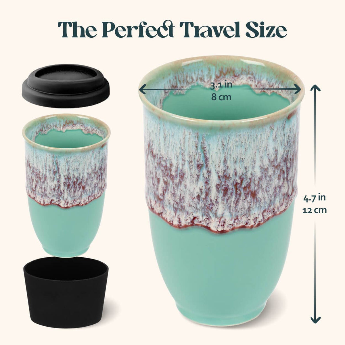 Nebula Ceramic Travel Mug – 12oz - Perfect For Gift Shop by Nova Ceramics Travel Mugs — view 4