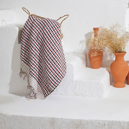 Pompom Bubble Handloom Bath Turkish Towels Farmhouse Decor by Kikoya — view 29