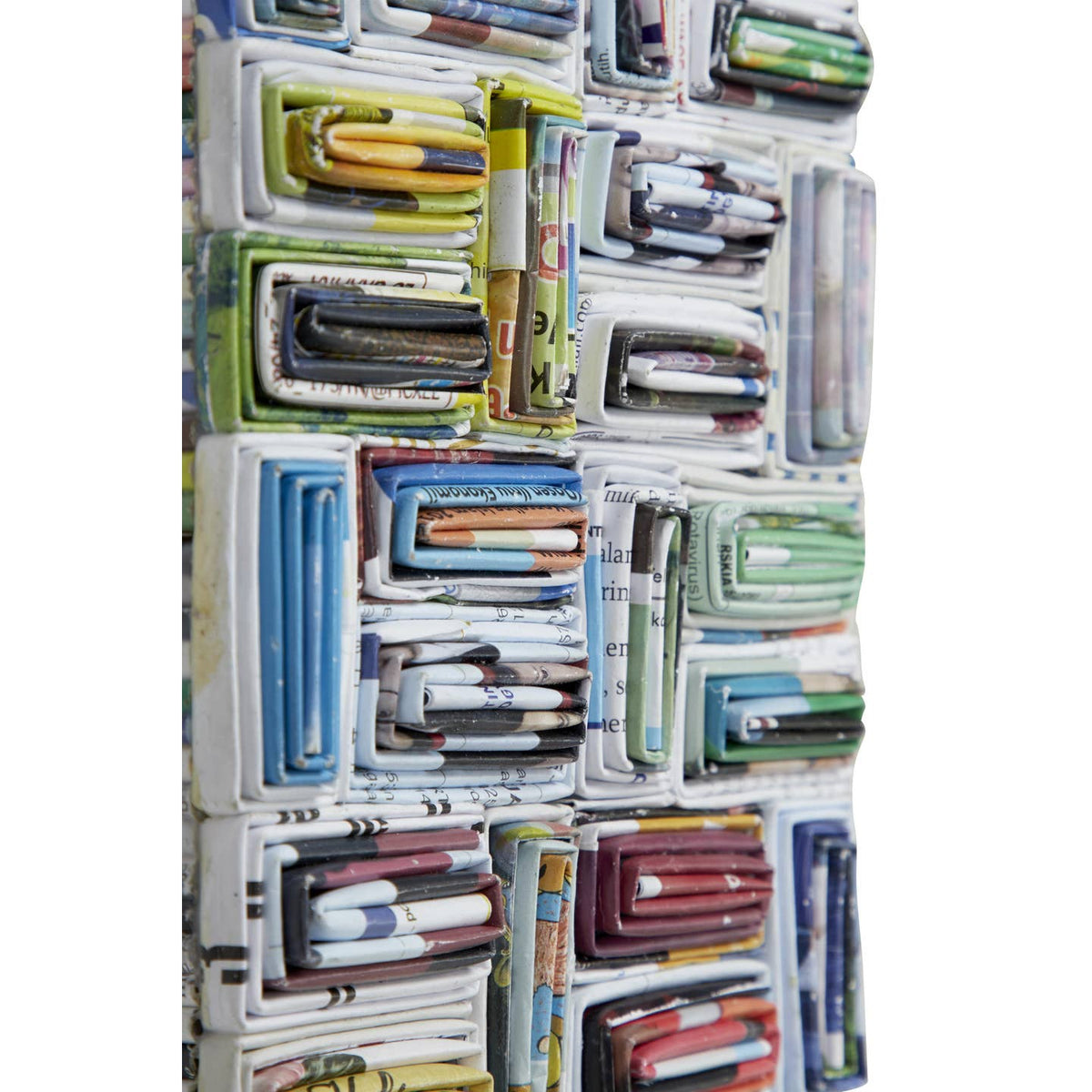 Eclectic Multi Colored Paper Wall Mirror by Deco Marché — view 3