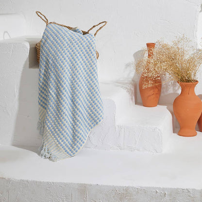 Pompom Bubble Handloom Bath Turkish Towels Farmhouse Decor by Kikoya — view 31