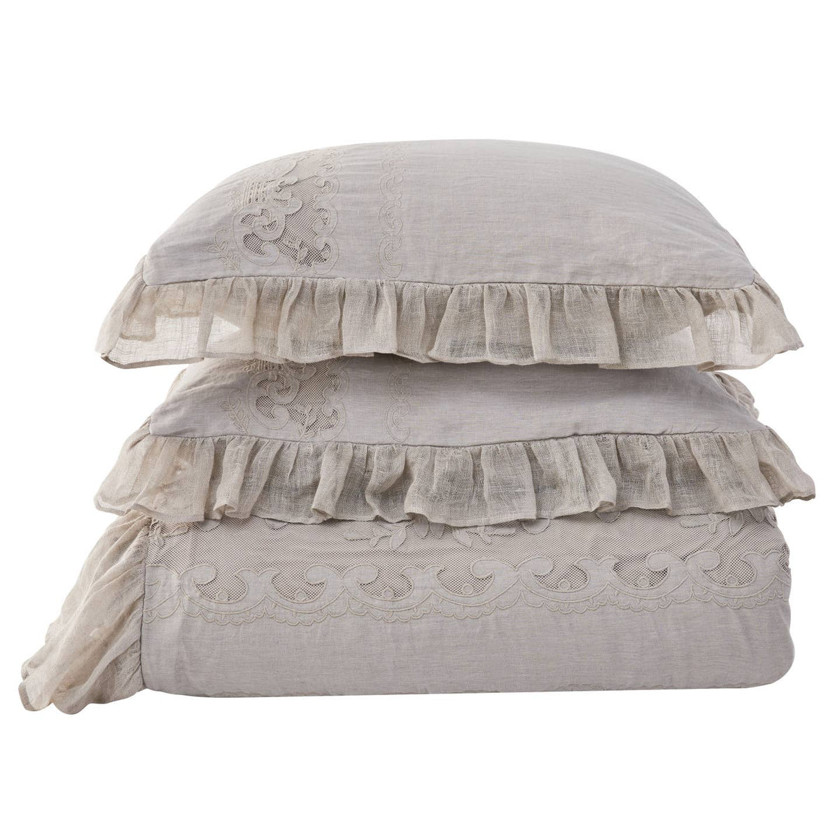 Tabitha Linen Duvet Cover Set by Mélange Home — view 47