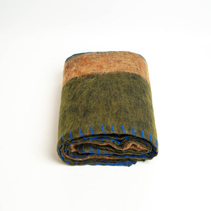 Extra Soft Yak Wool Travel Throw Blanket 46"x90" Handmade by ART HIMALAYAN TRADING LTD — view 4