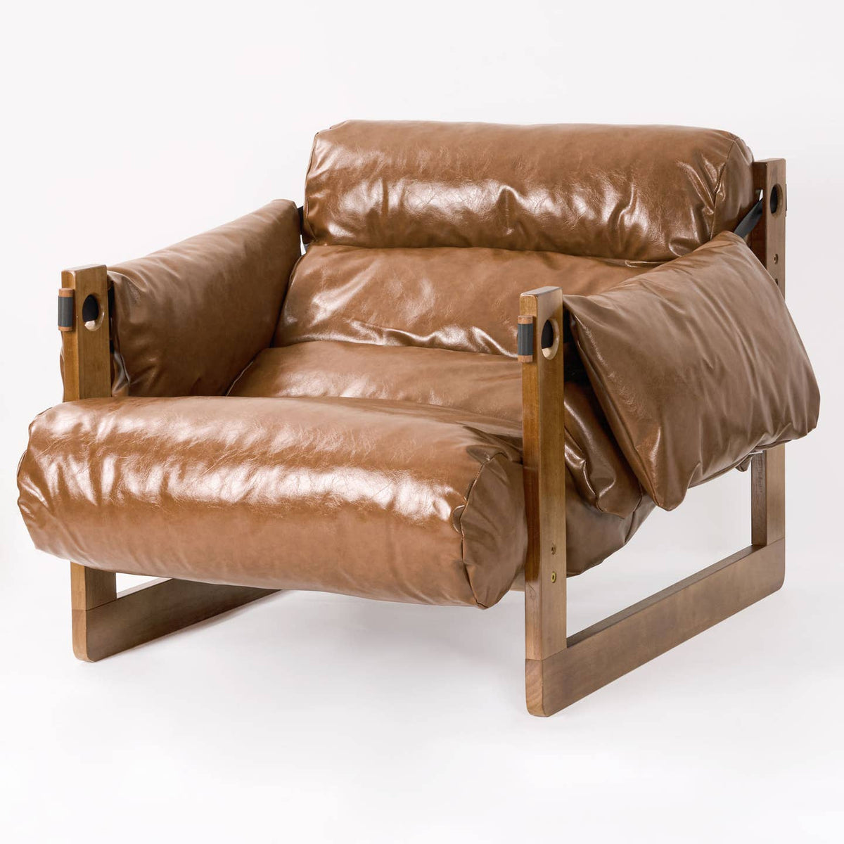 Retro Leisure Lounge Chair W/H Removable Armrests &Cushion by EP Design Lab