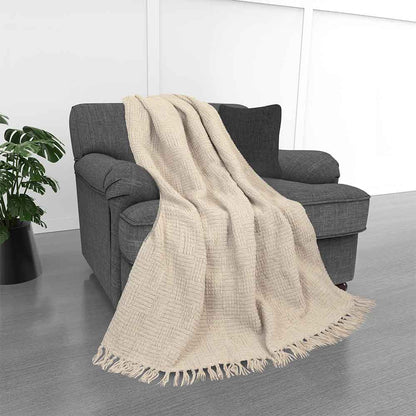 Kathy Ireland Oversized Chenille Fringed Basket Throw by Bed Bath Fashions — view 27