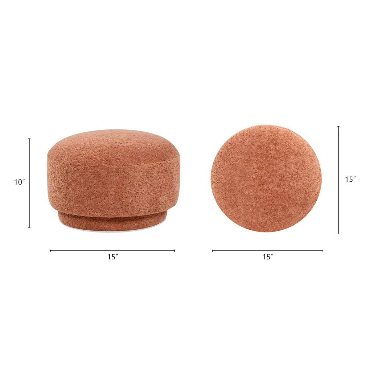 Fuji 15" Mushroom Footstool Ottoman Collection by Jennifer Taylor Home — view 2