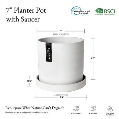 7" & 4" Signature Planters & Saucer — Earth Tones by Kanso Designs — view 28