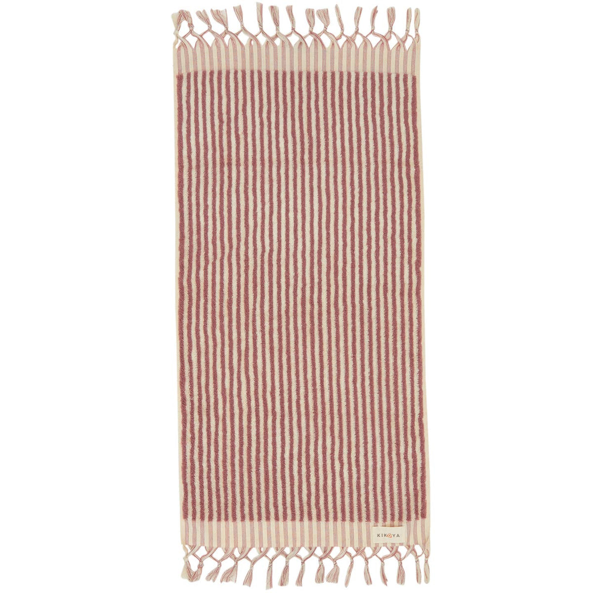 Stripe Bubble Handloomed Turkish Hand Towels 17x38" Bohemian by Kikoya — view 11