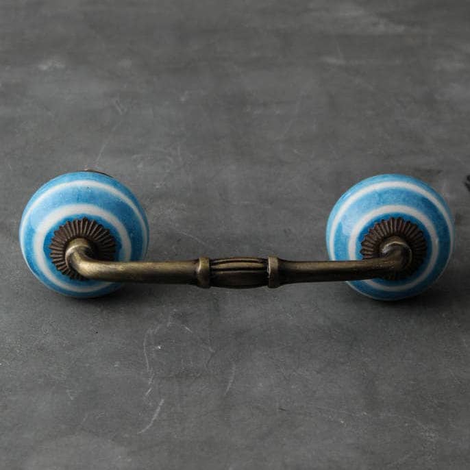 Turquoise Wardrobe Ceramic Cabinet Pull by KNOBCO — view 2