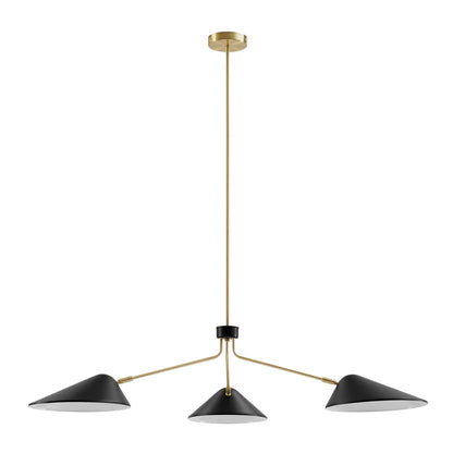 Midnight Odyssey 3-Light 14 Inch Arm Pendant matte black multi-light fixture